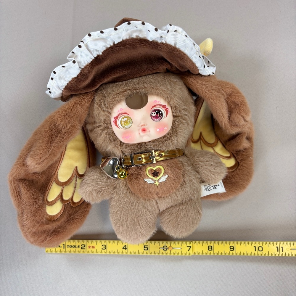 LEWA Culture Cute Anime Plush Charm Doll Pendant Brown Hat Keychain 9" Tall - Picture 12 of 12